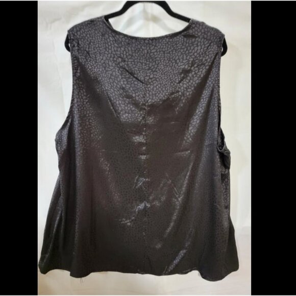 Andree By Unit Black Sleeveless Cowlneck Top sx 3X - Picture 3 of 4
